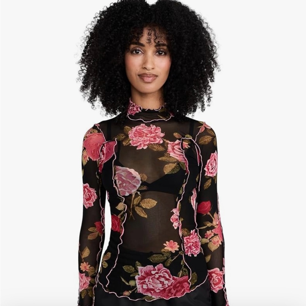 NWT FP Movement Women's Charlie Printed Mesh Top. Size Medium